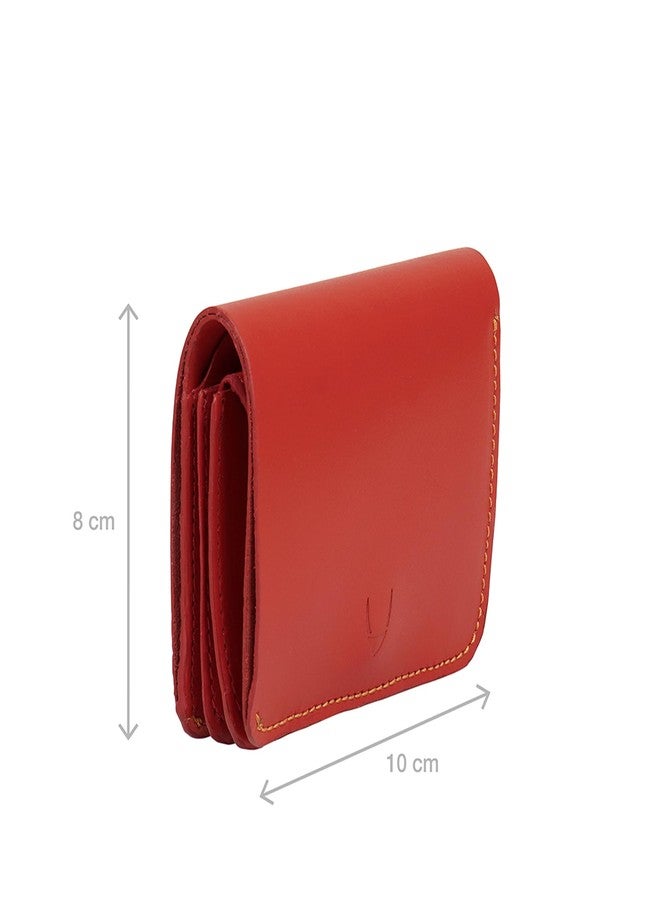 Hidesign Genuine Leather Women's Bi Fold Wallet - Red - Image 2